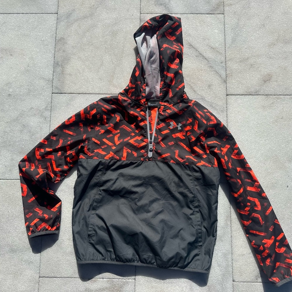 Boy’s Under Armour Rain Jacket| Windbreaker|Backpack|Sackpack good condition